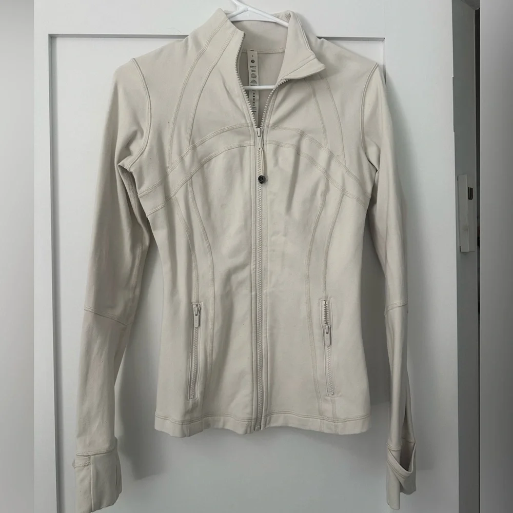 Lululemon Women’s Cream Full-Zip Define Jacket luon 6 White Opal - Picture 2 of 4